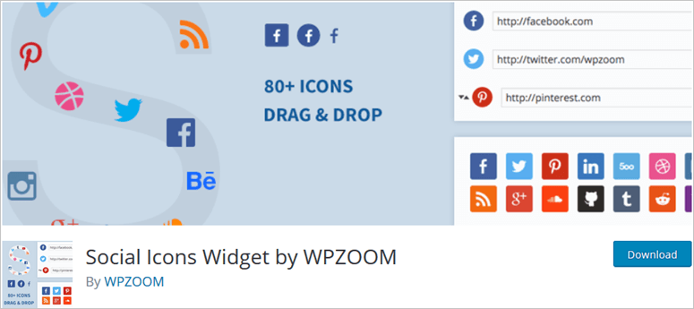Social Icons Widget - IsItWP - Detector gratuito de temas de WordPress Social Icons Widget